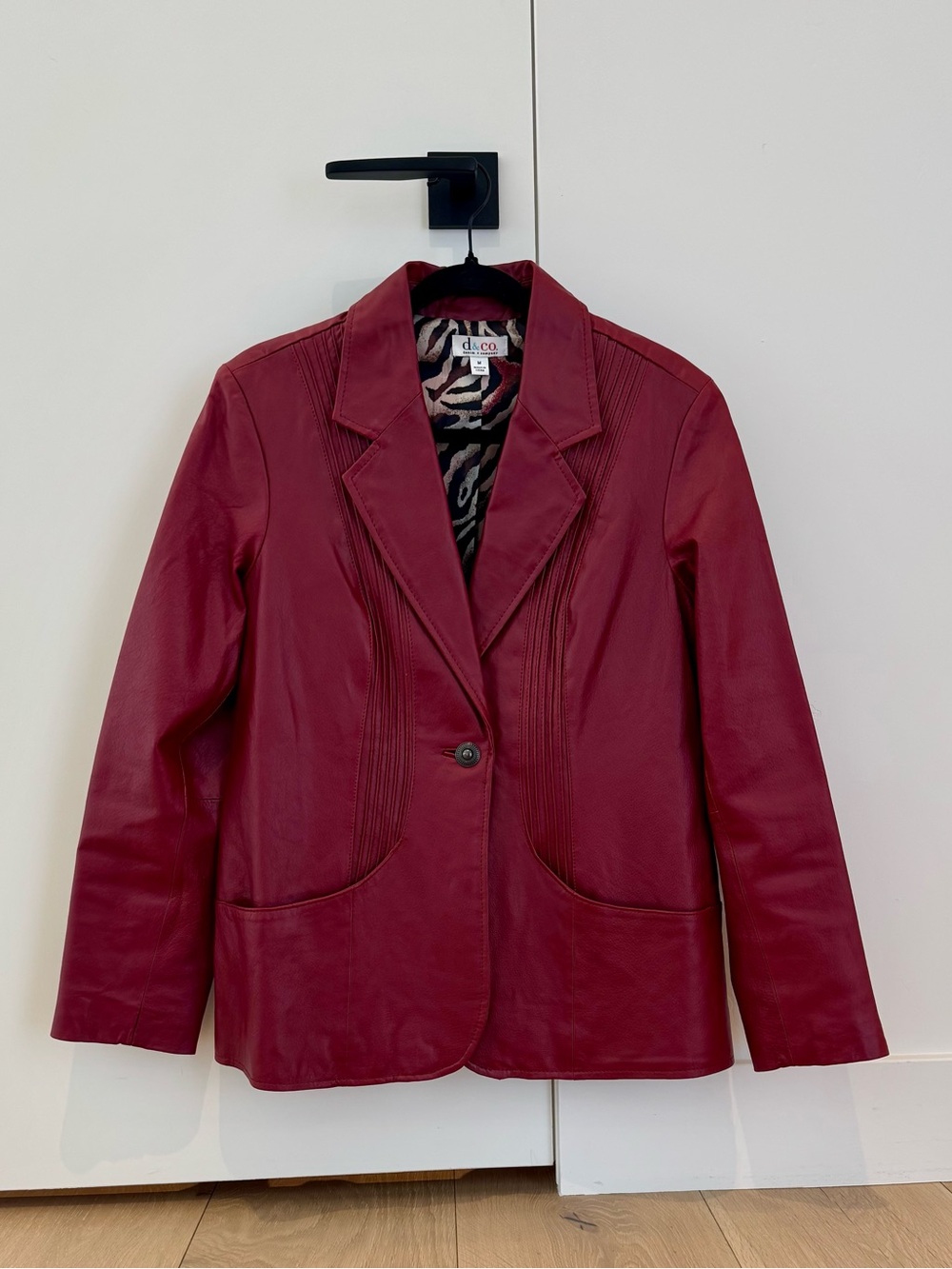 Vintage Denim & Co. Genuine Leather Blazer
